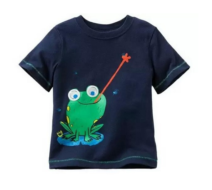 Frog Catch Dark Blue Tee - Kicau Kecil